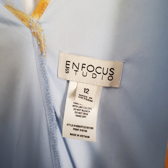 Enfocus Light Blue and Yellow Floral Maxi Dress - Picture 8 of 8